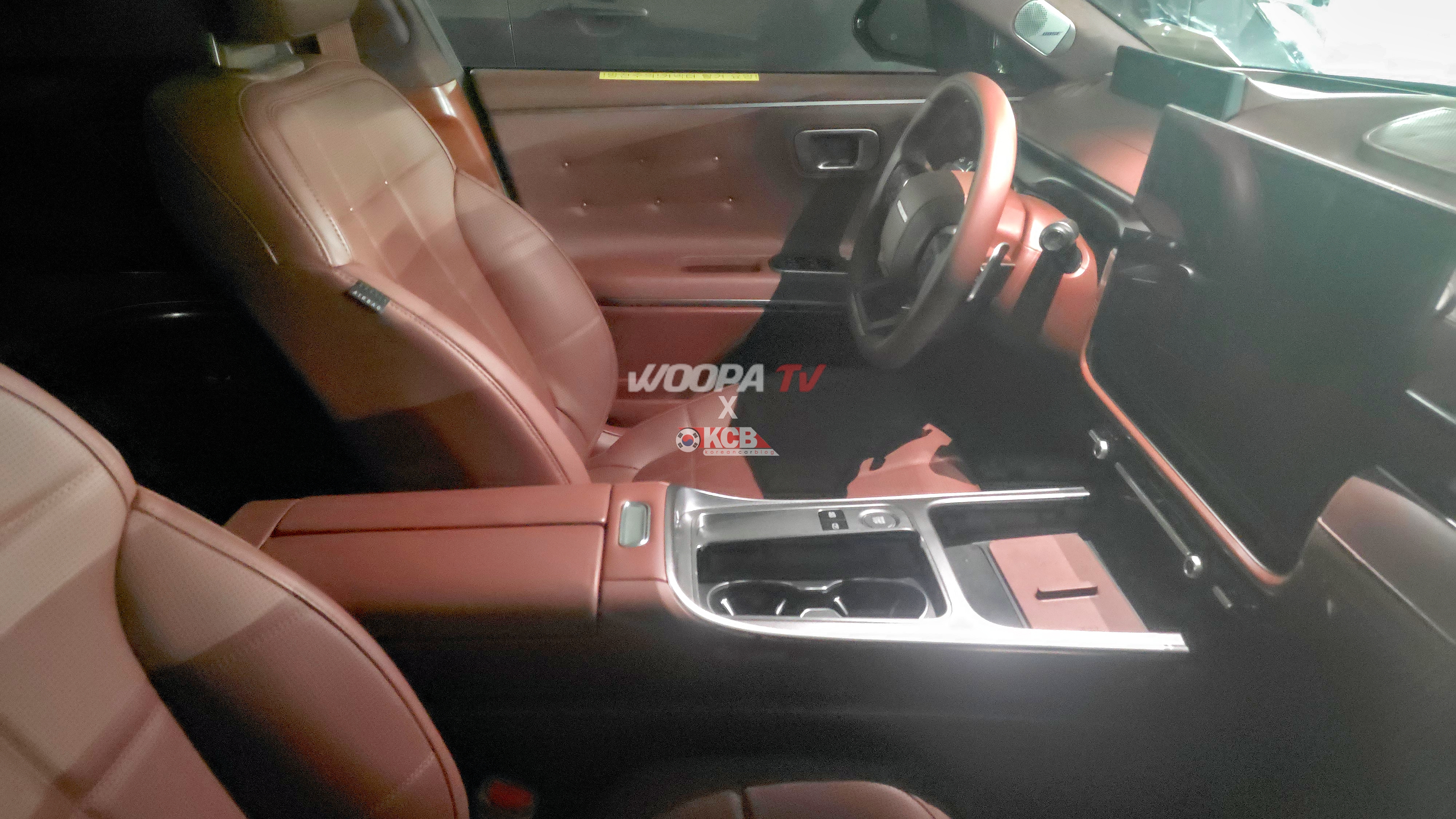 first look inside hyundai grandeur facelift luxury wine interior 1