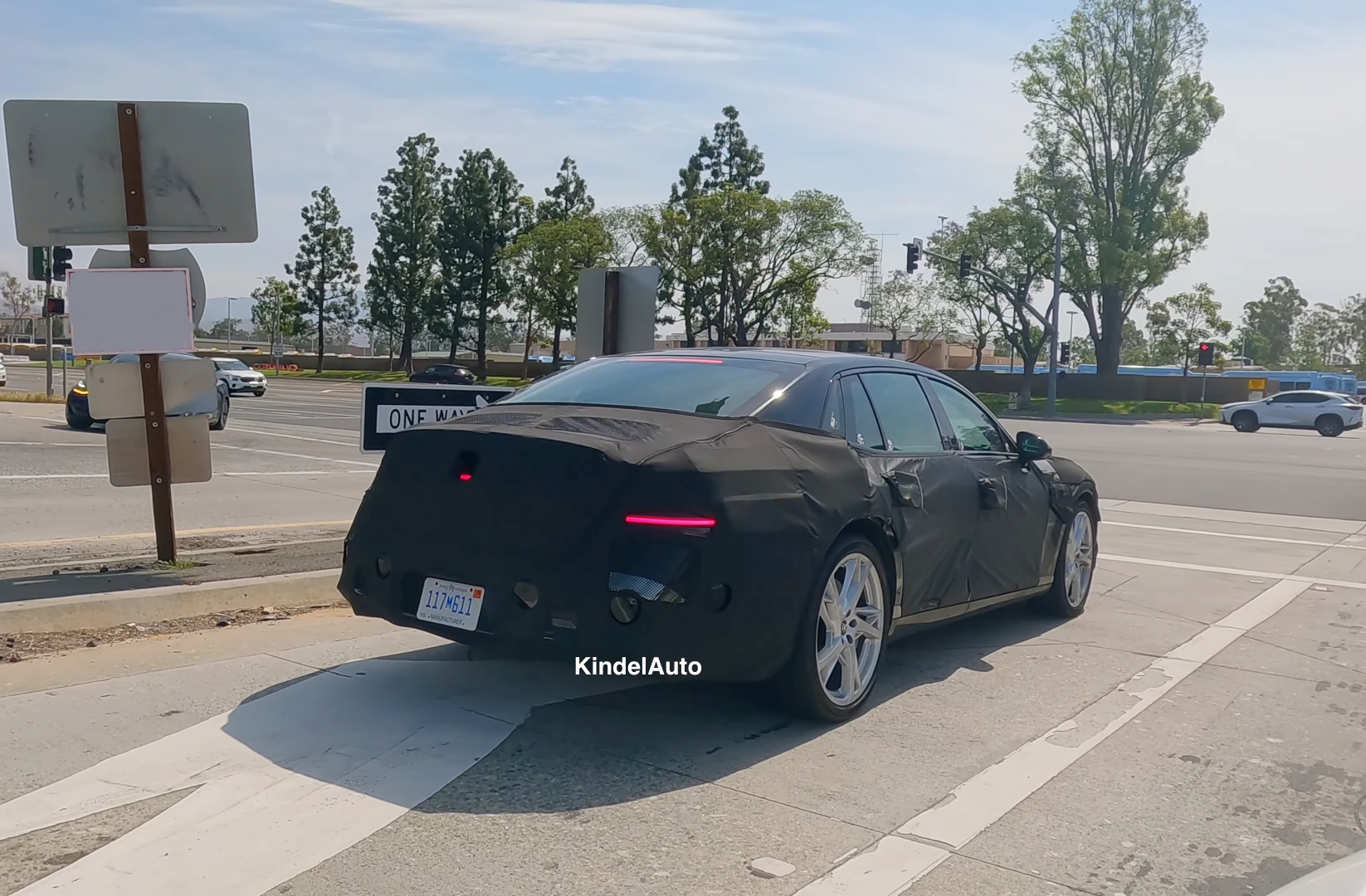 genesis g90 facelift spied california